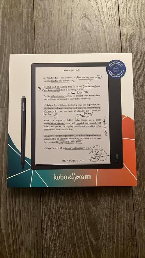 Nieuw! Kobo Elipsa 2E – Premium e-reader met stylus, Computers en Software, E-readers, Nieuw, 10 inch of meer, 16 GB of meer, Bluetooth