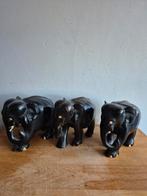 Drie Ebben houten Olifanten, Antiek en Kunst, Ophalen