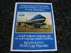Sticker KLM lage prijzenlijn  9,5 x 12 cm, Ophalen, Nieuw, Overige typen