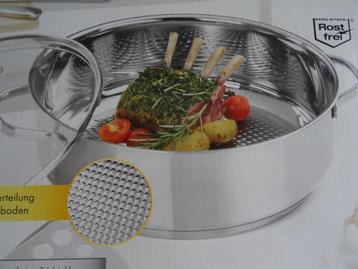 Ernesto rvs braadpan / hapjespan / serveerpan 28 cm, nieuw beschikbaar voor biedingen