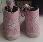 GEOX JRCIAKSHINEY JERSEY roze schoenen vlindermotief/maat 34, Ophalen, Meisje, Sportschoenen, Zo goed als nieuw