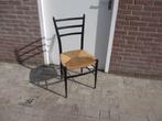 Vintage Chiavari Spinetto stoel / rieten zitting, Huis en Inrichting, Stoelen, Riet of Rotan, Gebruikt, Eén, Zwart