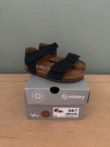 Donkerblauwe leren sandalen Victory maat 24 – Nieuw beschikbaar voor biedingen