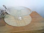 Mooie grote glazen Art deco taartschaal op voet, Antiek en Kunst, Curiosa en Brocante, Ophalen of Verzenden
