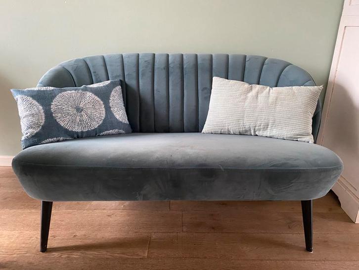 2-zits bank Rimini (Leenbakker) petrol blauw turquoise, Huis en Inrichting, Banken | Sofa's en Chaises Longues, Zo goed als nieuw