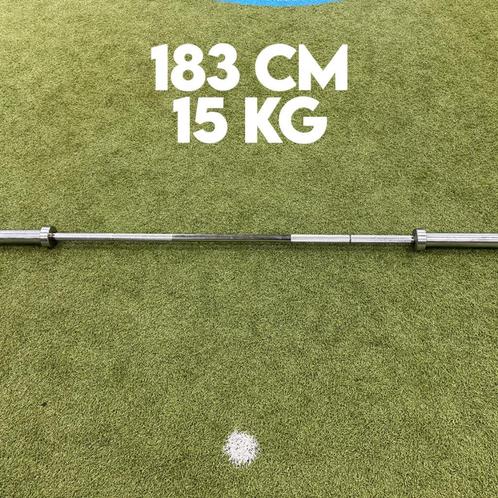 Gym Masters olympische halterstang - Chrome - 183 cm - 15kg, Sport en Fitness, Fitnessmaterialen, Nieuw, Halterstangen, Armen