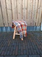 Wollen Deken Bruin Ruit 130x152 cm, Ophalen of Verzenden, Zo goed als nieuw