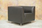 ZGANieuw! bruine leren Gelderland 4800 design fauteuil!, 75 tot 100 cm, Design, Metaal, 75 tot 100 cm