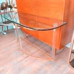 Italiaanse Glazen Sidetable Wandtafel Tafel Vintage, Ophalen, Huis en Inrichting