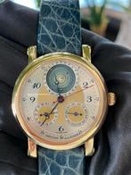 Christiaan van der Klaauw Planetarium 2000 Glashutte uurwerk, Leer, Polshorloge, Zo goed als nieuw, Goud