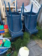 Rieten Tuinstoelen - Gratis Afhalen!, Huis en Inrichting, Ophalen, Tuin, Gebruikt, Blauw