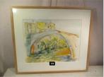 Mooi Geschilderd Aquarel 'Vieux Pont Visan' - gesigneerd, Ophalen of Verzenden