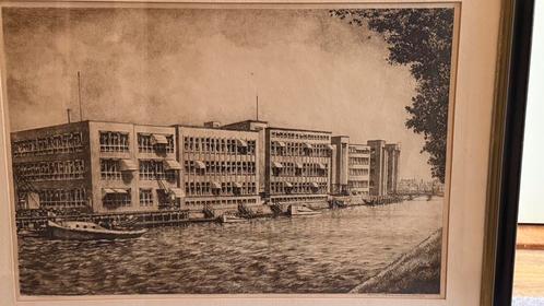 Cornelis Brandenburg - Shell kantoor - Amsterdam Noord, Antiek en Kunst, Kunst | Etsen en Gravures, Ophalen