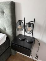 Industriele tafellamp nachtlamp, Huis en Inrichting, Lampen | Tafellampen, Ophalen, Zo goed als nieuw, Metaal, Minder dan 50 cm