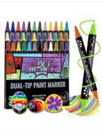 Yammii Acrylstiften Dual Tip - 24 Kleuren, Ophalen of Verzenden, Nieuw, Potlood of Stift