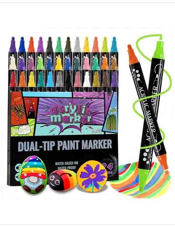 Yammii Acrylstiften Dual Tip - 24 Kleuren beschikbaar voor biedingen