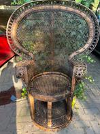 Pauw stoel, Huis en Inrichting, Stoelen, Ophalen, Gebruikt, Bruin, Riet of Rotan