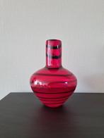 Grote eighties design vaas, Murano, Ophalen of Verzenden, Minder dan 50 cm, Rood, Glas