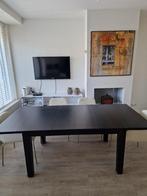 Solide Uitschuifbare Eettafel  (VERKOCHT!), Ophalen, Gebruikt, 50 tot 100 cm, Vijf personen of meer