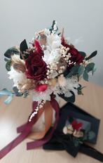 Luxe Bruidsboeket + Corsage – Gestabiliseerde Bloemen, Ophalen of Verzenden, Nieuw, Overige kleuren, Accessoires