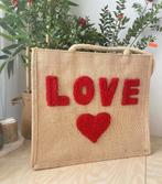 Jute Tas met LOVE&Hart/Met Persoonlijk Cadeaukaartje, Ophalen of Verzenden, Nieuw