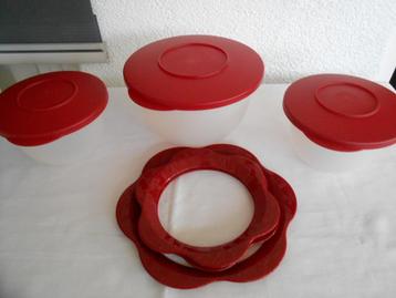 Tupperware Trendy kom met rode ring 550ML en 1,3L NIEUW beschikbaar voor biedingen