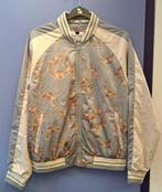 Topman bomber jacket zilver creme "moth" print mt M nr 43436, Grijs, Topman, Maat 48/50 (M), Ophalen of Verzenden