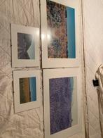 4 Ingelijste Foto's Lavendel & Zonnebloemen, Ophalen, Zo goed als nieuw, Foto of Poster, Minder dan 50 cm