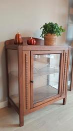 Prachtig Art Deco vintage vitrinekastje, Met plank(en), Eikenhout, Art deco, Vintage
