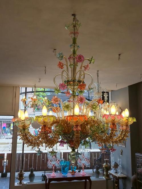 Luxe handgemaakte kroonluchter Regenboogglas – 12 armen, Huis en Inrichting, Lampen | Kroonluchters, Nieuw, Glas, Ophalen of Verzenden