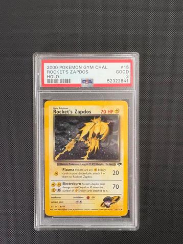 Rocket’s Zapdos PSA 2 pokemon Gym Challenge beschikbaar voor biedingen
