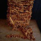 Oude brocante/retro flosjes textiel lint oranje 28 meter, Verzenden