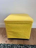 IKEA Gele Poef met opslagruimte BOSNAS, Ophalen, Minder dan 50 cm, Gebruikt, Vierkant