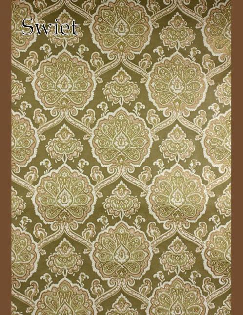 3611 Khaki barok vintage behang legergroen rozetten 70s, Huis en Inrichting, Stoffering | Behang, Beige, minder dan 10 m², Verzenden