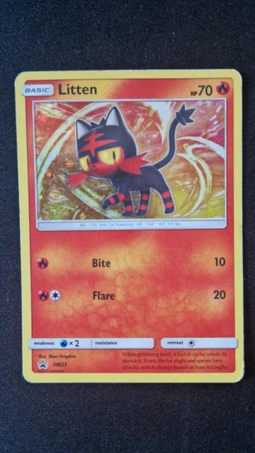 Litten (SM23) Pokémon kaart beschikbaar voor biedingen