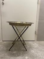 bijzettafel, Huis en Inrichting, Tafels | Bijzettafels, Minder dan 55 cm, Metaal of Aluminium, Rond, Zo goed als nieuw