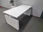 Vepa RW slinger bureau witte wangpoot + grijs blad, Huis en Inrichting, Bureaus, Postbus, In hoogte verstelbaar, Ophalen of Verzenden