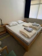2-persoonsbed, Ophalen, 90 cm, Beige, Tweepersoons