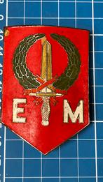 Metalen mouwembleem. EXPEDITIONAIRE MACHT, Ophalen of Verzenden, Landmacht, Nederland, Embleem of Badge