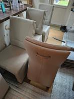 Stoelen 4x op wieltjes, Ophalen, Gebruikt, Wit, Vier