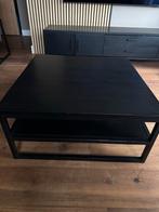 Zwarte Houten Salontafel, Huis en Inrichting, Tafels | Salontafels, Ophalen, Gebruikt, 50 tot 100 cm, Minder dan 50 cm