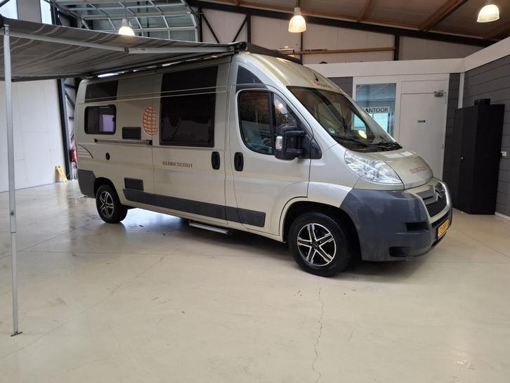 2011 Pössl Globecar 600 120PK Airco Busbiker Solar, Caravans en Kamperen, Campers, Bedrijf, tot en met 3, Buscamper of Camperbus