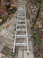 Aluminium ladder 5,5 m, Doe-het-zelf en Verbouw, Ladders en Trappen, Ophalen, Gebruikt, Ladder, Opvouwbaar of Inschuifbaar