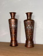 Antieke Egyptische Revival Vazen - Koper/Zilver, Ophalen of Verzenden