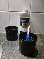 Tenderflame lilly 8  zwart met 2 branders en vloeistof, Ophalen of Verzenden, Vrijstaande haard, Houthaard