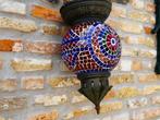 Oosterse mozaiëk hanglamp / lamp met diverse kleuren glas, Antiek en Kunst, Ophalen of Verzenden