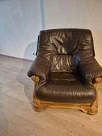 Zetel Eiken-Leer, Ophalen, Gebruikt, 75 tot 100 cm, 75 tot 100 cm