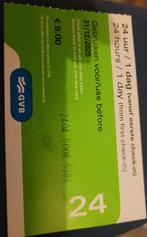GVB 24-uurs kaart 5 euro, Tickets en Kaartjes