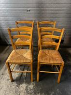 Rotan rieten stoelen 4 stuks, Huis en Inrichting, Ophalen, Twee, Bruin, A
