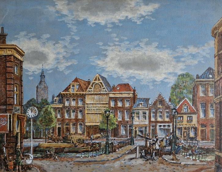 Schilderij BC van Ettinger Noordwal, Den Haag, Antiek en Kunst, Kunst | Schilderijen | Klassiek, Ophalen